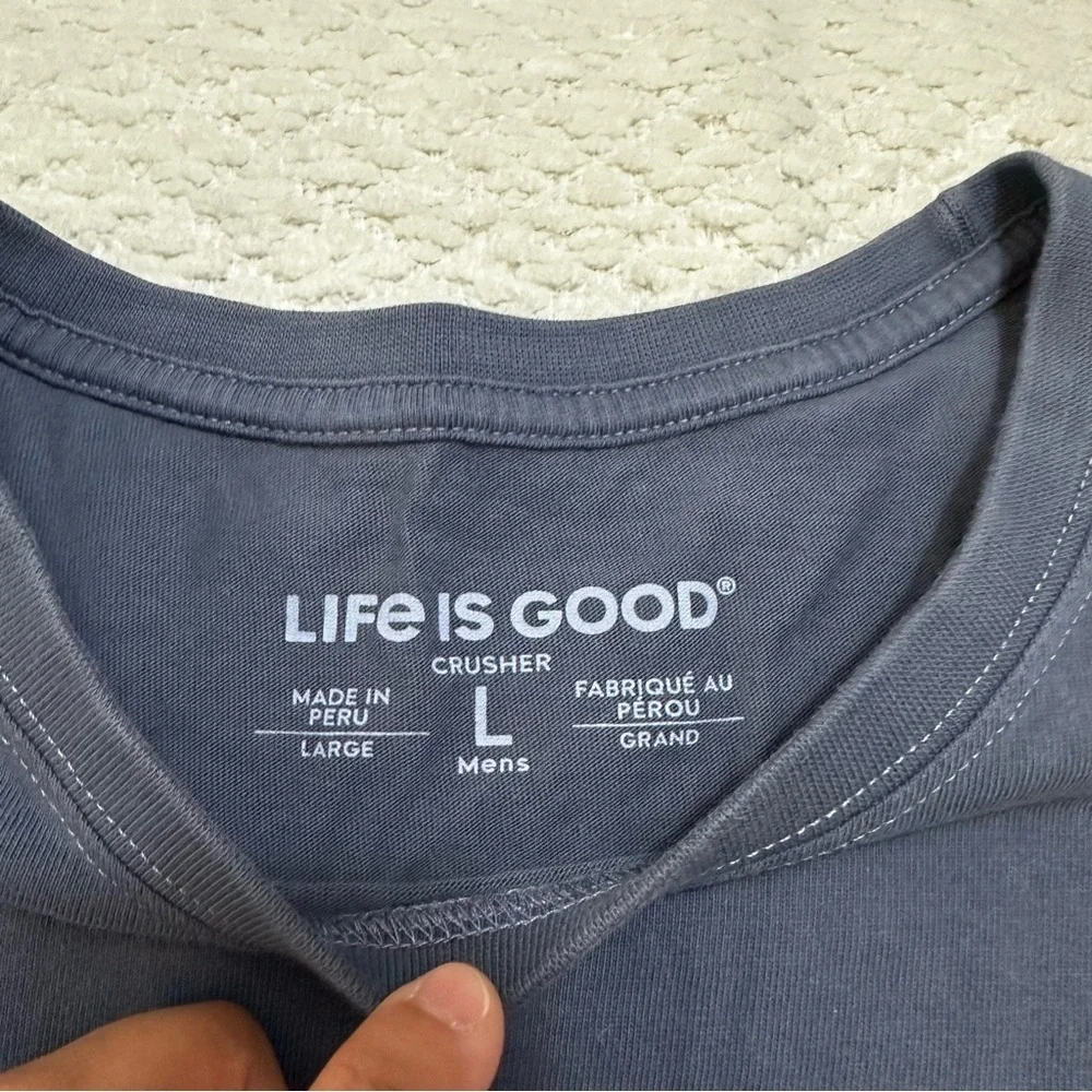 Life is Good Grinch Dr. Suess Blue Long Sleeve Crusher Men’s L - Picture 3 of 7